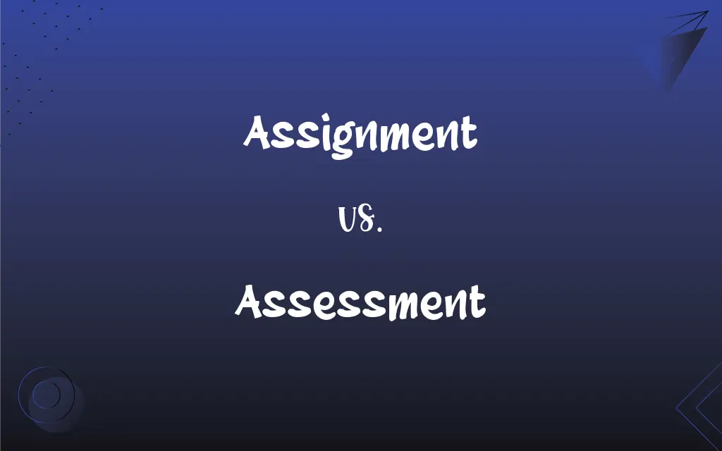 assessment or assignment difference