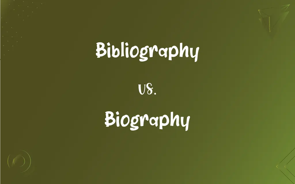 bibliography vs biography