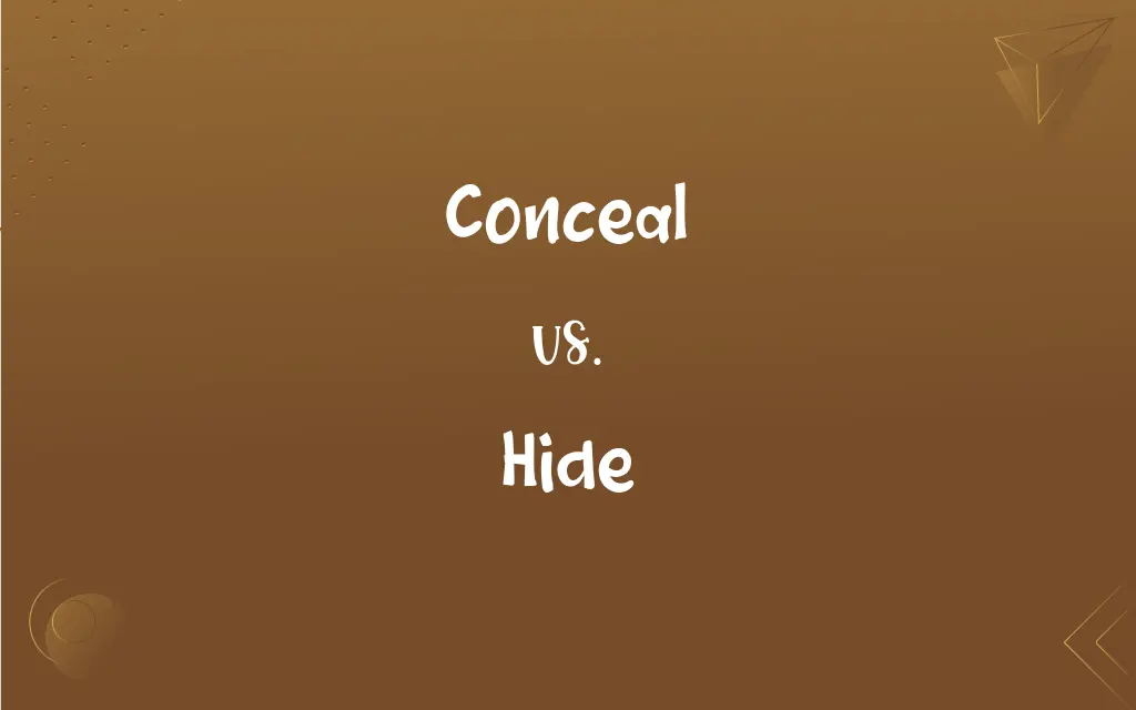 lammelse controller Hæderlig Conceal vs. Hide – Difference Wiki