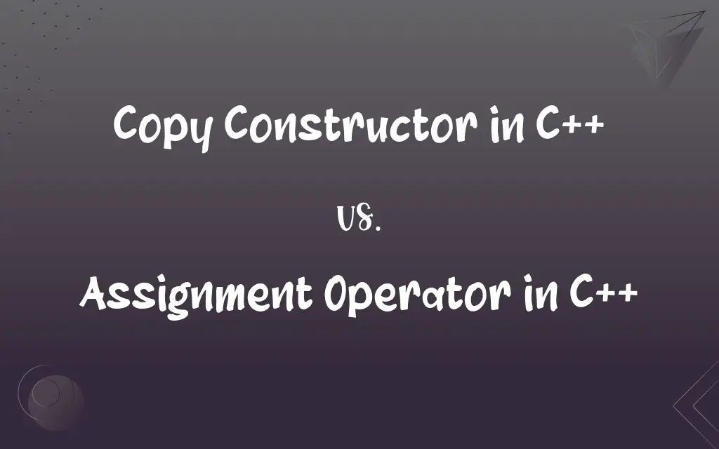 difference copy constructor and assignment operator in c