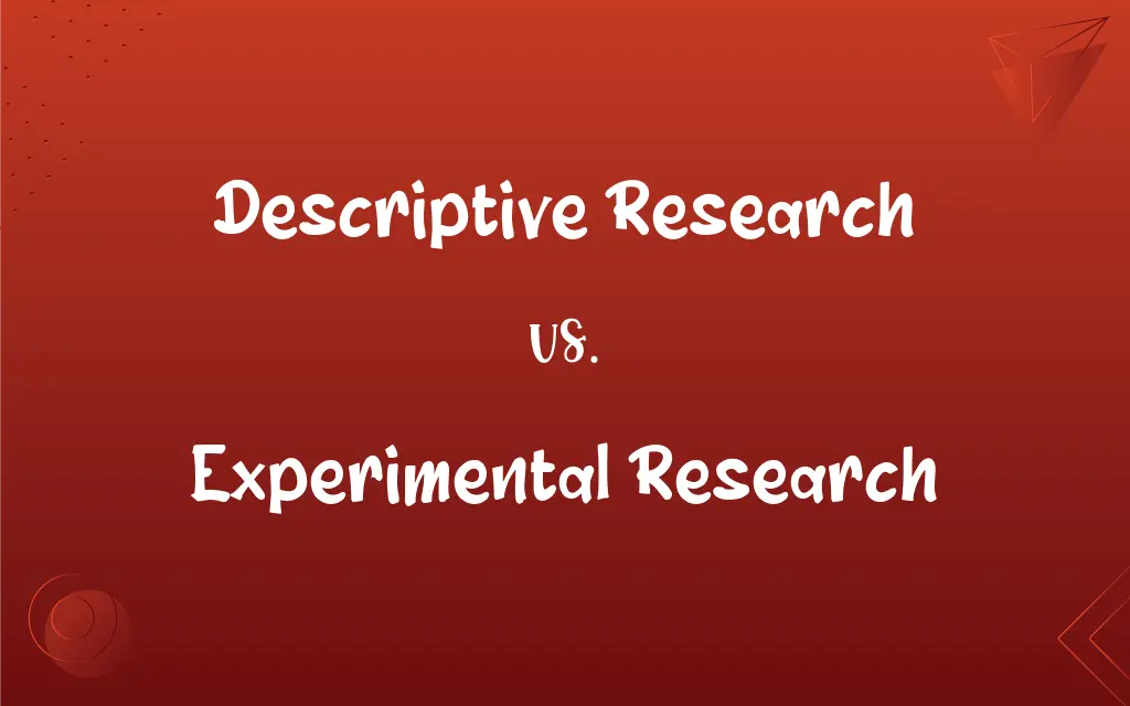 differentiate descriptive research from experimental research