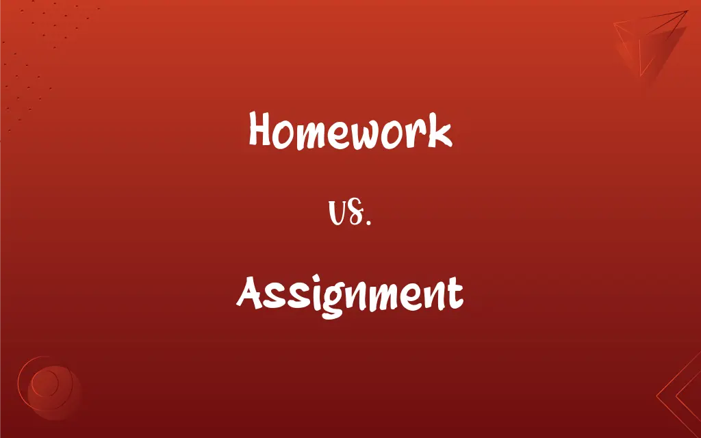 homework difference between assignment