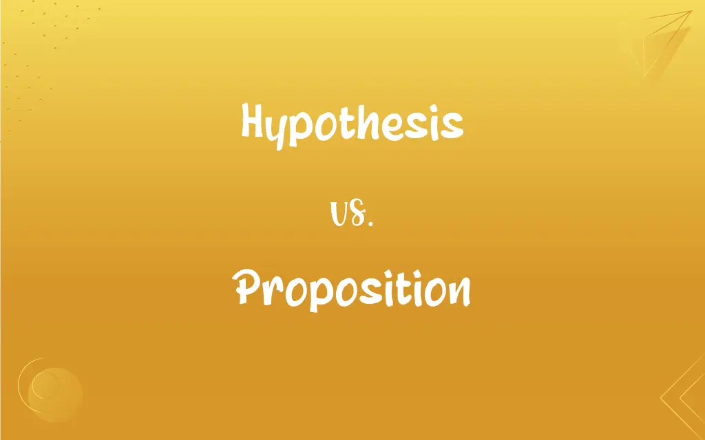 hypothesis vs proposition