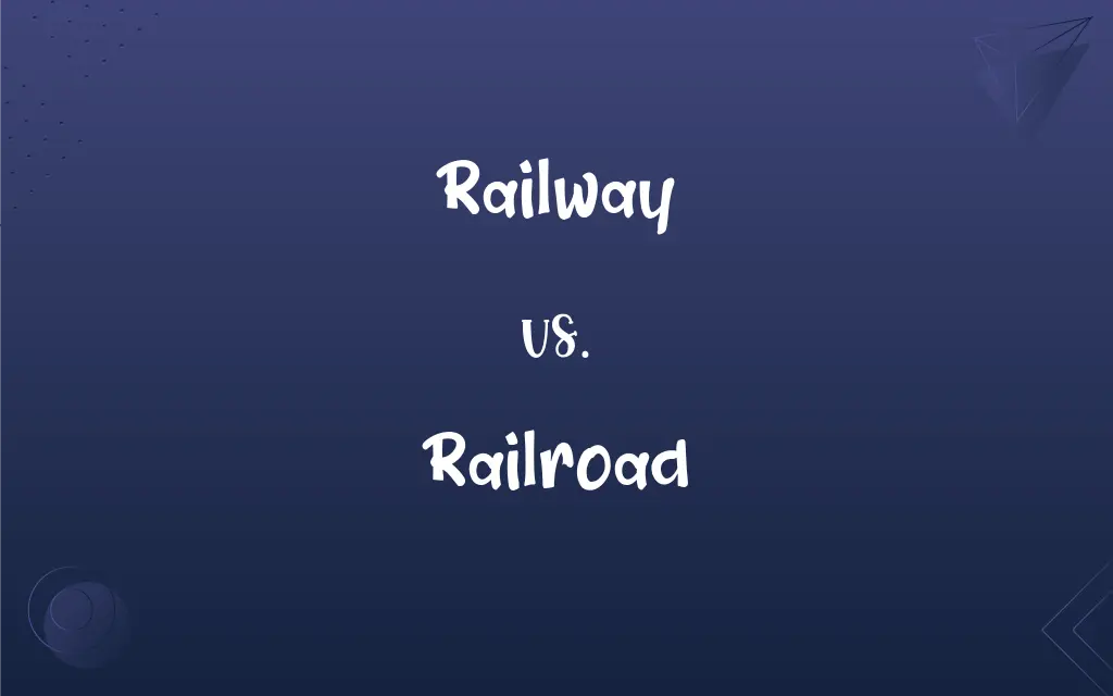 Difference Between Railway and Railroad  Compare the Difference Between  Similar Terms